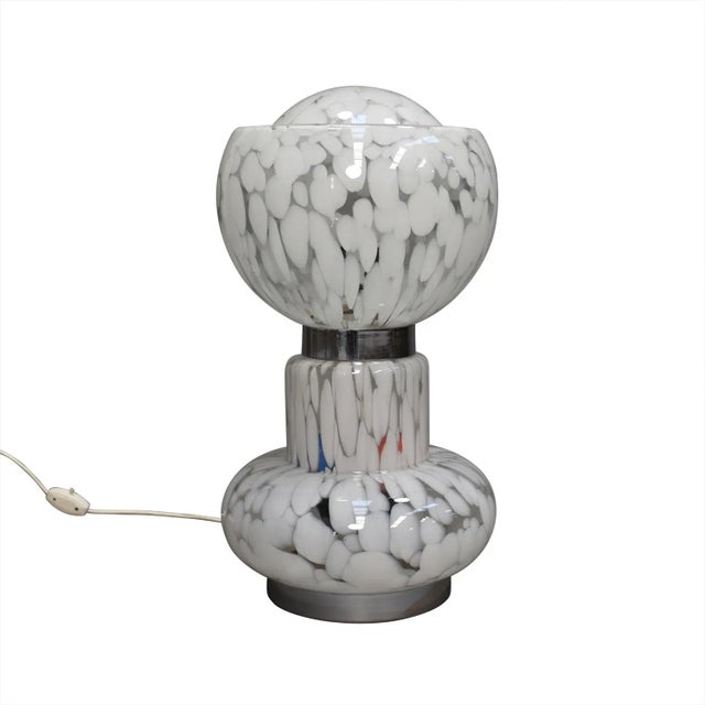 Large Italian Murano Glass Table Lamp, 1970s For Sale - Image 9 of 9