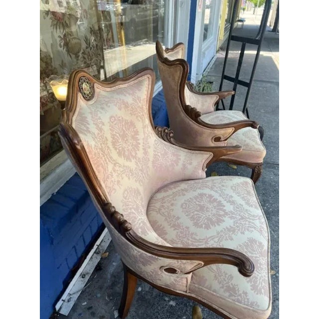 1950s Pair of 1950s French Style Armchairs Made in Usa For Sale - Image 5 of 9