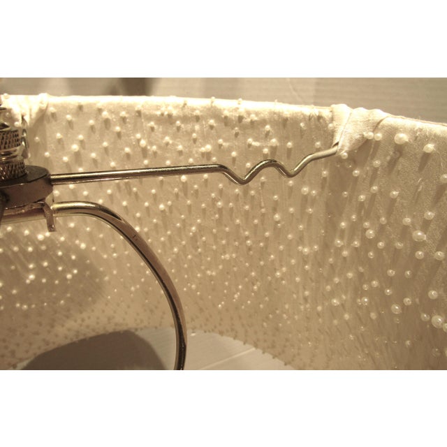 Wood 1970s Italian Baroque Style Hand Carved Wood Lamps Silk Shades - a Pair For Sale - Image 7 of 17