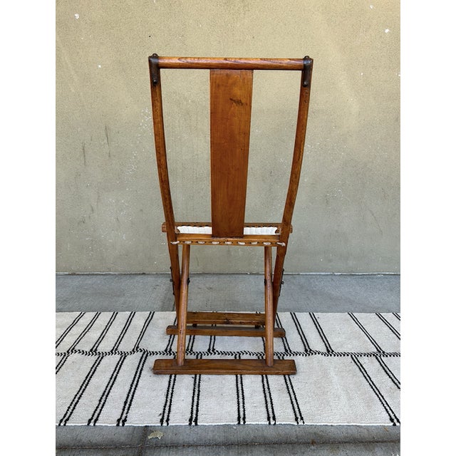 Religious 17th Century Antique Chinese Folding Traveling Chair For Sale - Image 3 of 5