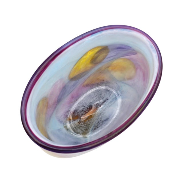 Brubaker Hand-Blown Abstract Art Glass Vase 7" For Sale - Image 11 of 13