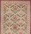 Antique Spanish Gallery Rug With Coral, Olive, and Cream Floral Design For Sale In Atlanta - Image 6 of 15