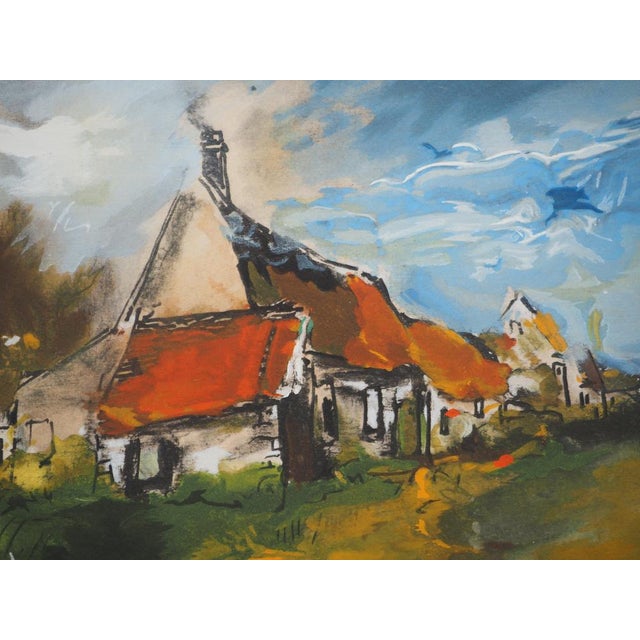 Modern Maurice De Vlaminck, Left Bank, Hamlets of Rueil-la-gadelière, Original Engraving For Sale - Image 3 of 6