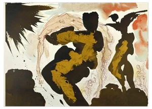 Salvador Dali, Animam et Corpus Trado pro Patriis Legibus, Lithograph, 1964