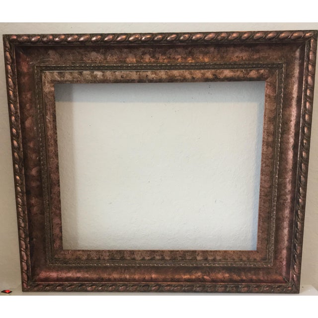 Vintage Ornate Museum Quality Red Copper Tone Wood Frame 20" X 24