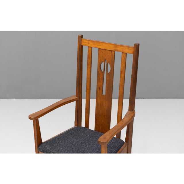 Wood Oak Dining Chairs, 1950, Set of 6 For Sale - Image 7 of 12