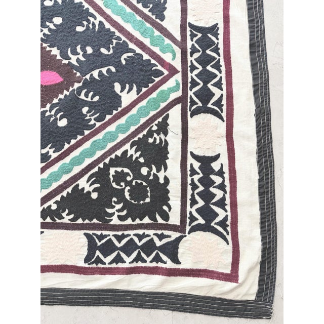 1960s Suzani Tablecloth From Bukhara, 4'1'' X 4'9'' For Sale In New York - Image 6 of 8