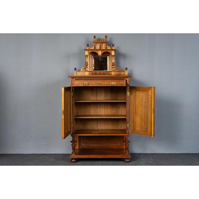 Wilhelminian Style Side Cabinet or Buffet Shelf, 1890s-1910s For Sale - Image 3 of 18