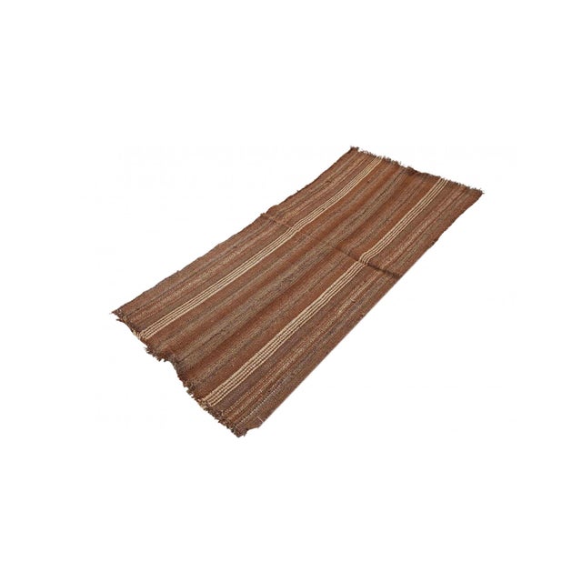 Modern Vintage Brown Modern Kilim Runner - 2`5″ X 5`8″ Ft. For Sale - Image 3 of 6