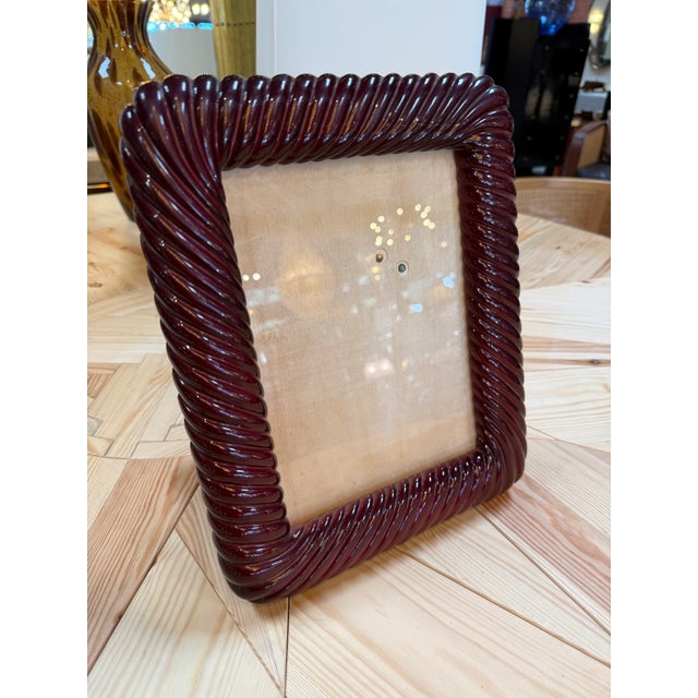 Burgundy Picture Frame Signed Antonio Scarpa For Sale In Los Angeles - Image 6 of 6