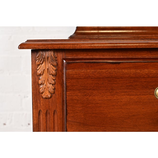 Ethan Allen Georgian Solid Cherry Wood Dresser or Chest of Drawers For Sale - Image 11 of 17