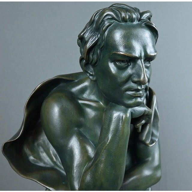 Chiparus, Sculpture The Thinker, 1890s, Bronze For Sale - Image 5 of 18