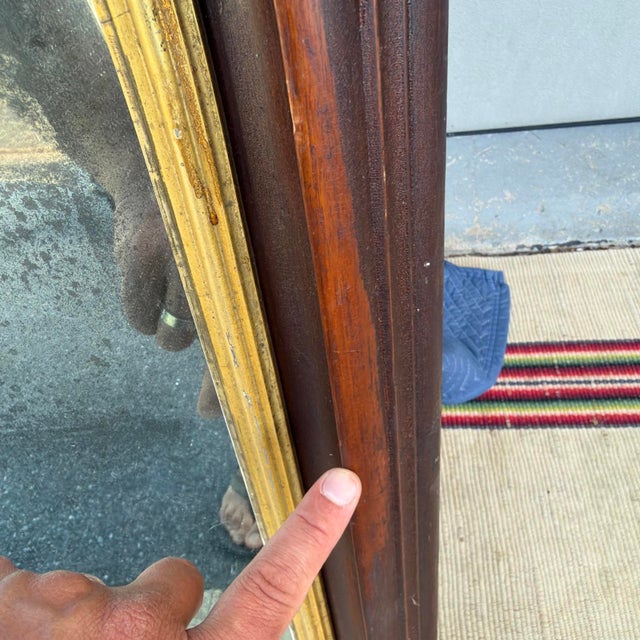 Brown A Very Nice Antique Walnut Victorian Wall Mirror, Circa 1860s For Sale - Image 8 of 18