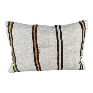 Turkish Hemp Pillow Cushion Natural Beige Brown Pillow Cushion Cover 16 "x 24" For Sale