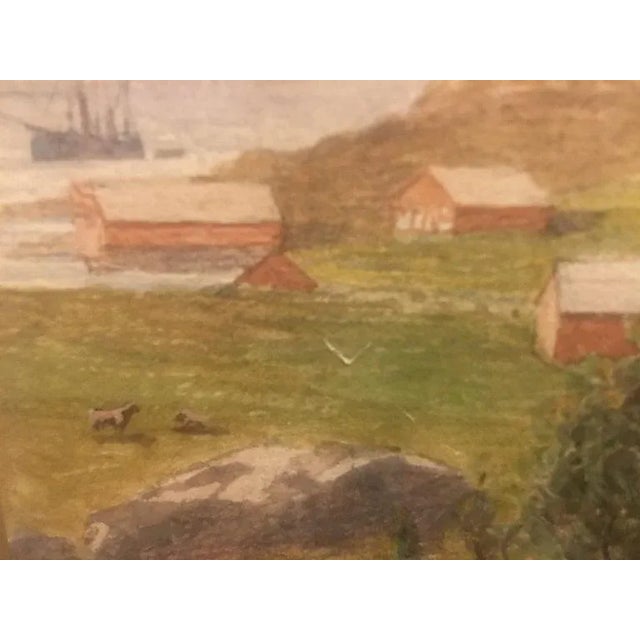 Paper British School "Mountain Landscape", Watercolor, Framed, Unsigned, 19th Century For Sale - Image 7 of 10