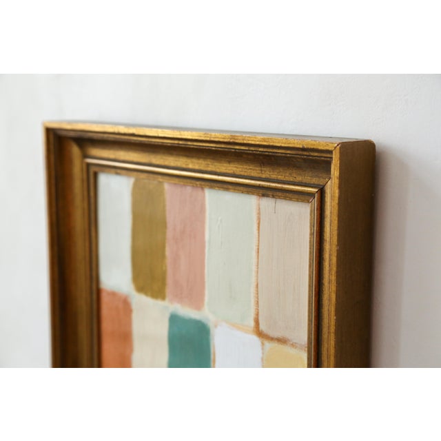 2020s Original Framed Abstract Painting in Vintage Gold Frame For Sale - Image 5 of 17