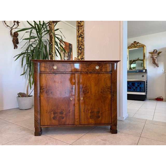 Antique Biedermeier Veneer Sideboard For Sale - Image 4 of 13