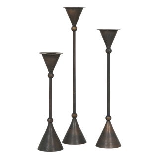 Vintage Candlesticks by Christian De Beaumont, 1980, Set of 3 For Sale