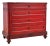 Vintage Red Chest of Drawers For Sale