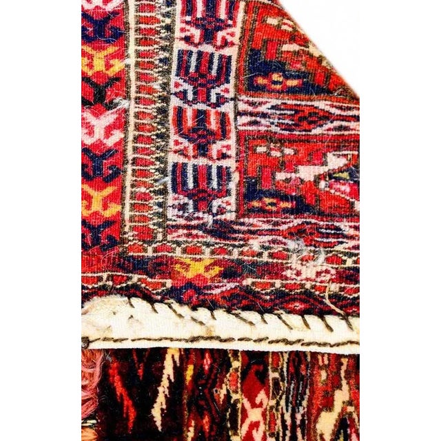 1900 - 1909 Early 20th Century Turkmen Facerug - 3′ × 12′ For Sale - Image 5 of 5