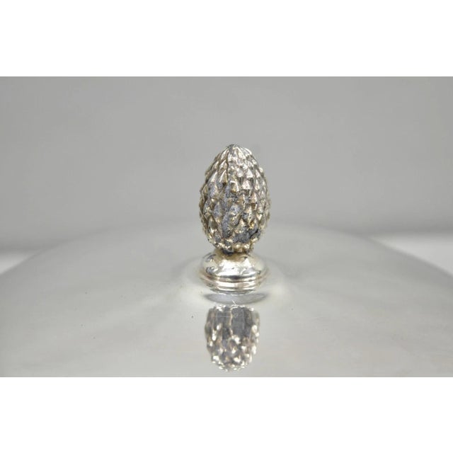 Vintage Sheffield Art Deco Silver Plated Glass Lined Covered Ice Bucket W/ Lid For Sale - Image 11 of 13