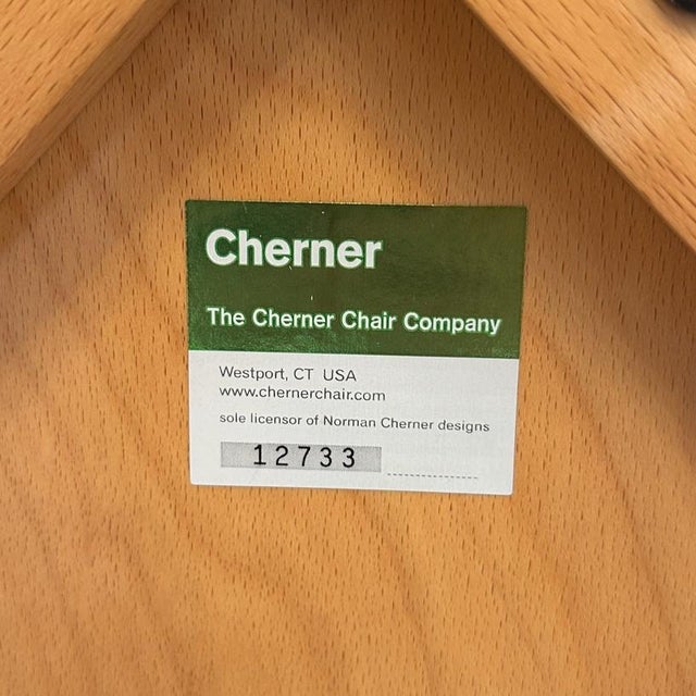 Set of Four Normal Cherner Walnut Dining Chairs With Leather Seats and Backs For Sale - Image 17 of 18