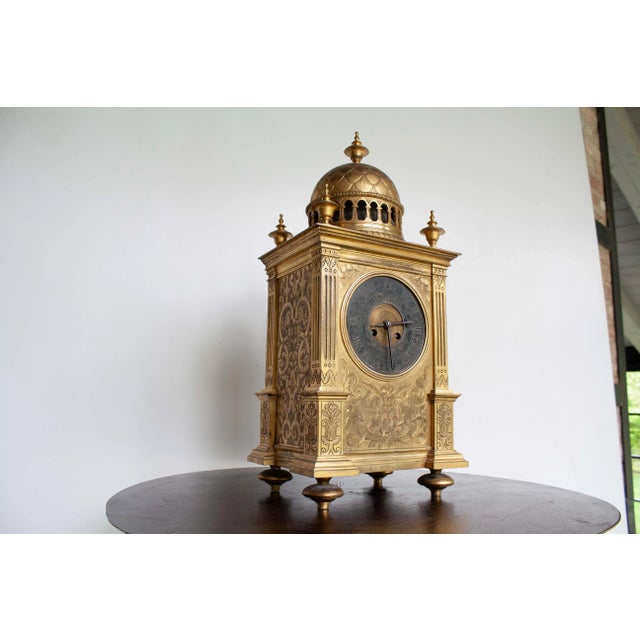 Late 19th Century Bronze and Gold Plated Clock For Sale - Image 4 of 6