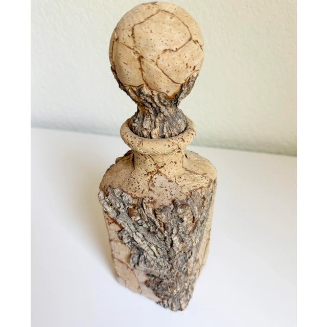 Mid 20th Century Vintage Talian Corked Wrapped Decanter Bottle For Sale - Image 5 of 9