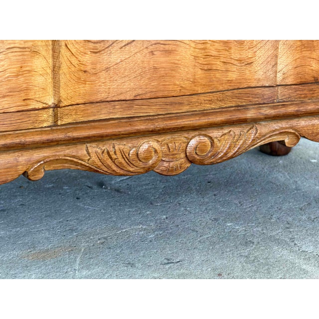 Danish Rococo Oak Chest of Drawers with Cabriole Legs, 1950s For Sale - Image 12 of 13
