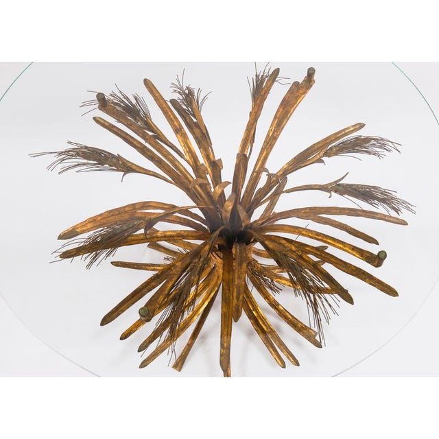 Vintage Hollywood Regency Gilded Wheat-Sheaf Coffee Table, 20th Century For Sale - Image 5 of 14