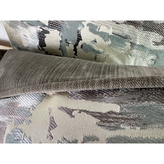 Modern Abstract Silk Brocade Pillows/a Pair For Sale - Image 9 of 10