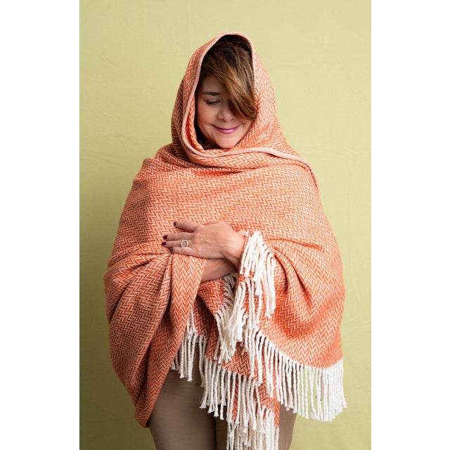 Raspberry Red Marina Throw Jacquard Collection, Coral For Sale - Image 8 of 9