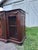 Vintage Carved Mahogany Sideboard / Bar Cabinet With Gold-Tooled Leather For Sale - Image 11 of 12