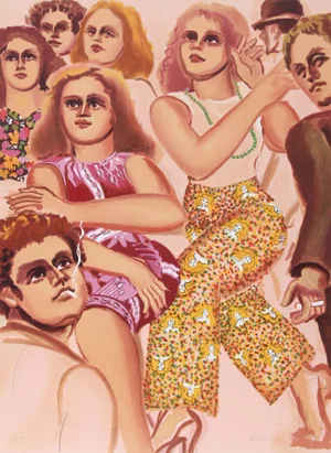 Lester Johnson "New York Dancers 7" Lithograph