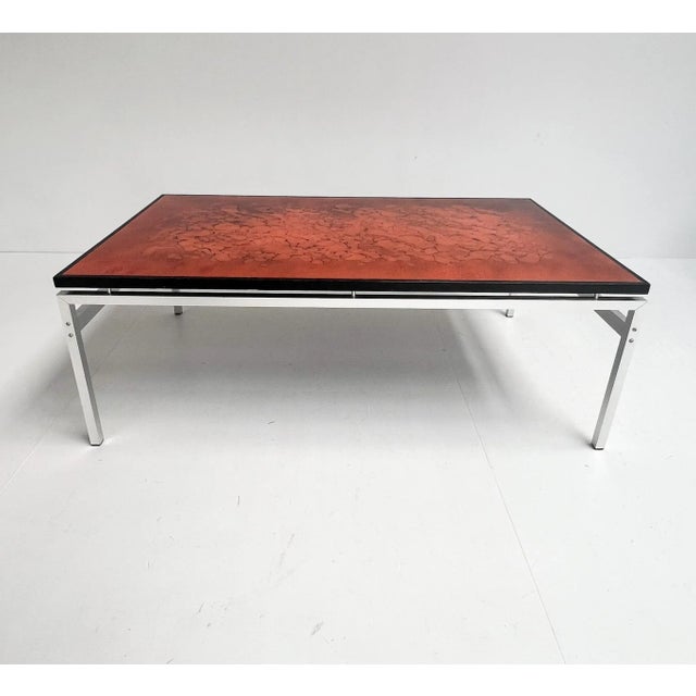 Mid-Century Modern Glass Coffee Table by Jean René Talopp, 1970s For Sale - Image 3 of 12