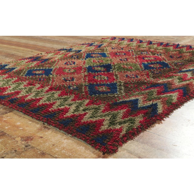 Vintage Finnish Rya Ryijy Rug - 04'07 X 05'09 For Sale In Dallas - Image 6 of 9