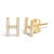 Expertly crafted to symbolize individuality and grace, this exquisite "H" initial stud earring is fashioned from radiant...