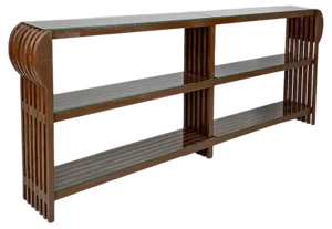 Italian Modern Bookcase with Glass Shelves, 1970s