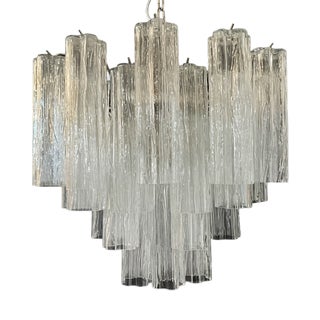 Murano Glass Tube Chandelier, 1990 For Sale