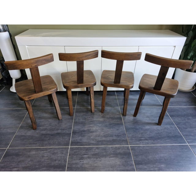Brutalist Model T Chairs from Olavi Hanninen, Finland, 1960s, Set of 4 For Sale - Image 9 of 11