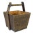 Antique Wabi-Sabi Crackle Painted Grain Rice Bucket For Sale