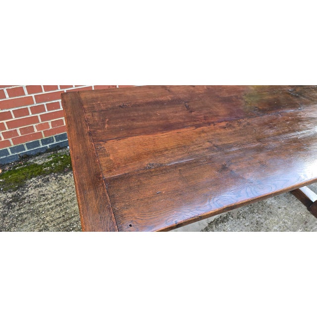 Elizabethan Oak Refrectory Farmhouse Dining Table, 1910 For Sale - Image 4 of 18