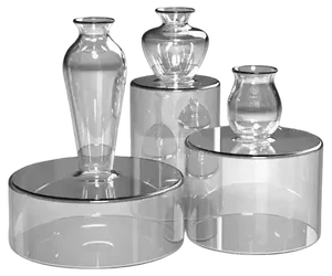 Milo Round Transparent Vases by Mason Editions, Set of 3
