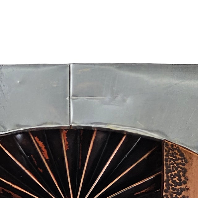 Metal Wetoe Brutalist Relief Metal Wall Panel 20" For Sale - Image 7 of 12