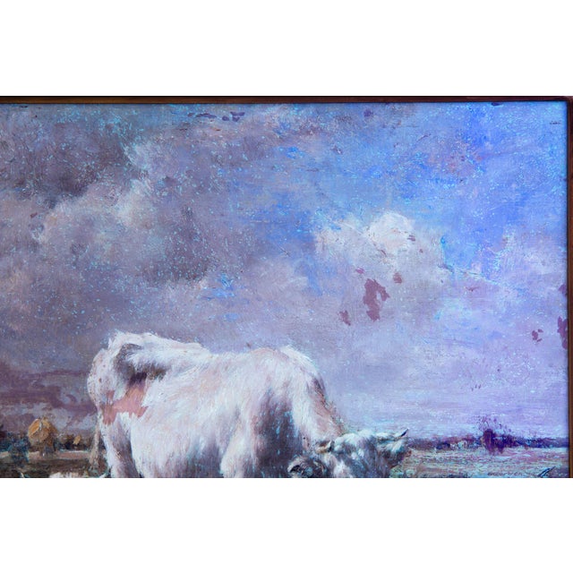 French Barbizon Antique Pastoral Landscape Painting by Marie Dieterle For Sale - Image 15 of 18