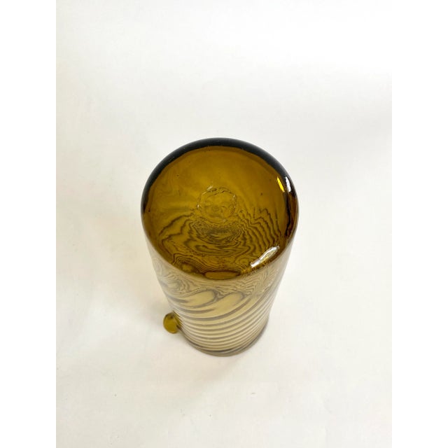 Mid-Century Mexican Artisan Handblown Glass Pitcher For Sale In Los Angeles - Image 6 of 7