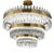 Collection Spiga Chandelier in Metal and Glass by Jago For Sale
