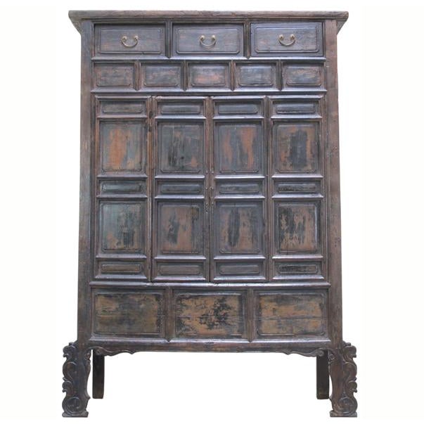 Retrieved from Shanxi Province in Northern China, this exceptional 16th century cabinet is a rare find crafted from solid...