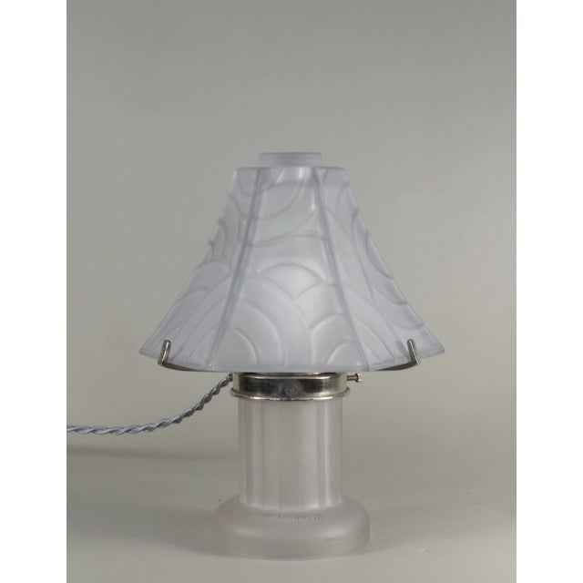 1920s French Art Deco Table Lamp by Pierre d'Avesn Lorrain Daum - 1930 France For Sale - Image 5 of 12