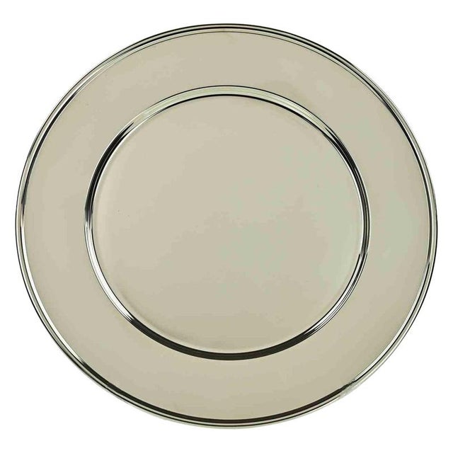 1970s Vintage Silver Plated Serving Plate, Italy, 1970s For Sale - Image 5 of 5